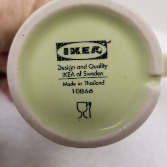 IKEA FARGRIK 2 mugs lime green Designs and Quality Ikea of Sweden micro/dishwash - Picture 7 of 7